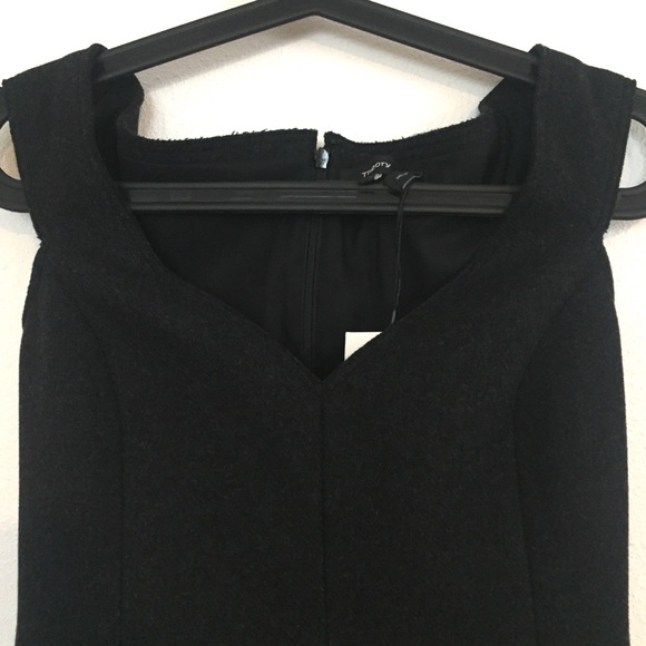 NWT Theory Charcoal Melange heavy wool twill dress - Picture 4 of 12